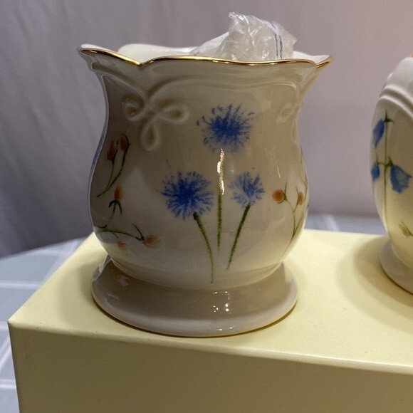 NIB Classic Lenox set of 3 Floral Votives w/ candles - Picture 4 of 10